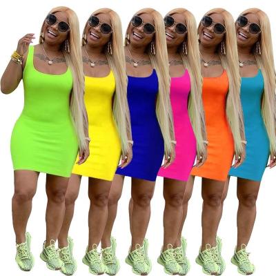 China Women's anti-static clothing bodycon mini dress ladies boutique clothing sexy summer GC-2071805 2022 for sale