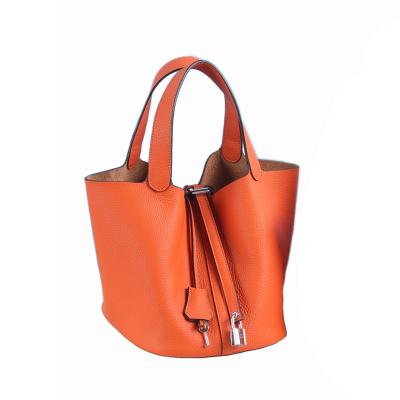 China ENGLAND STYLE 2023Hot Selling Special Genuine Leather Bucket Shaped Women Shoulder Tote Handbag Purse for sale