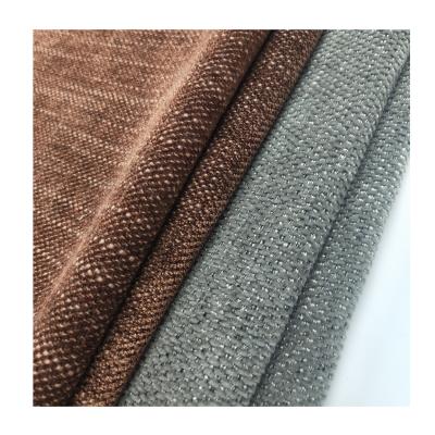 China Newly Waterproof Popular Brownish Nude Chenille Canvas Polyester Fabric Sofa Upholstery Pillow Case Curtain Chair Fabric for sale