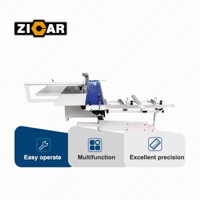 China Building material stores ZICAR woodworking machinery table saw with machine sliding panel for cabinet furniture factory sliding table saw MJ6132YIA for sale