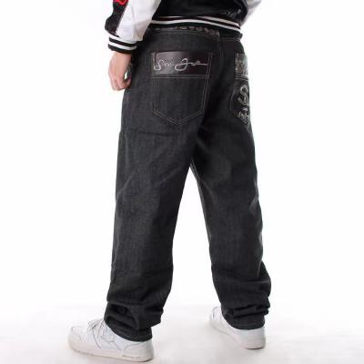 China 2021 Casual Breathable All Match Plus Size Pants High Street Hip Hop Embroidery Loose Mens Jeans for sale