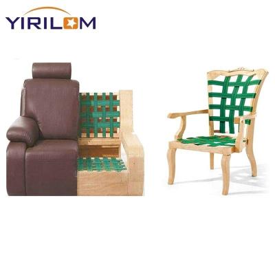 China Elastische webbing voor banken en stoelen 25 mm aanpasbare rubberen riemen voor een betere duurzaamheid en comfort in meubels Te koop