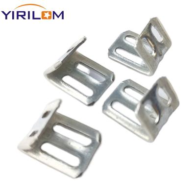 China Sofa Accessories Heavy Duty Zinc Coated 4-Hole Spring Clip for Firmly Attaching Snake-Shaped Springs for sale