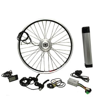 China Two series speed high quality brushless motor electric bike conversion ebike kit 500W with battery for sale