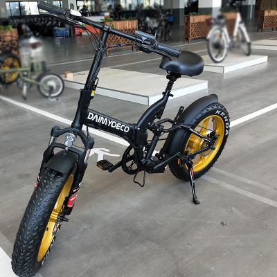 China Folding Ebike 20 Inch Dual Motor 500W Electric Bicycle Wide Tire for sale