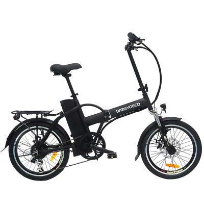 China Aluminum Alloy Wholesale Professional Production Black Electric Folding Bike for sale