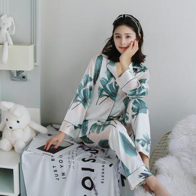 China QUICK DRY Pj Sets For Women Matching Long Pajama Set Sexy Satin Pajamas for sale