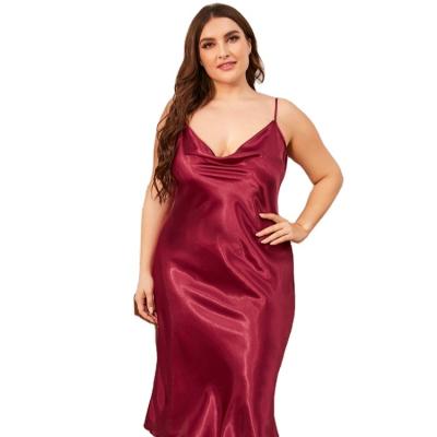 China Fat Quality Appropriate Prices Woman Satin Slip Smooth And Soft Guaranteed Silk Nightgown For Female Teenager for sale