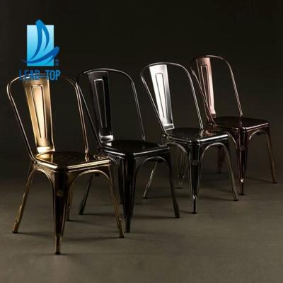 China Wholesale Removable Cover Style Cafe Special Shop Dining Metal French Chair for sale