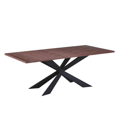 China Cheapest Home Furniture Modern Metal MDF Extendable Dining Table for sale