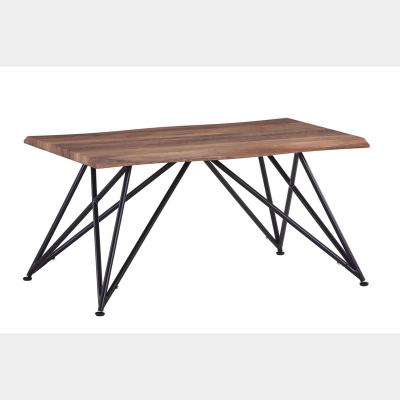 China Modern Fashionable Furniture Factory Price Dining Table MDF Top With Metal Legs Durable Table for sale