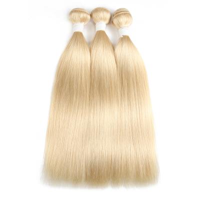 China Curly Wholesale 613 Curly Cuticle Aligned Virgin Hair, Russian Blonde Virgin Hair Bundle, 40 Inch Blonde Brazilian Hair Extension for sale