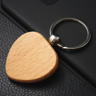 China Promotional Wholesale Cheap Wooden Wooden Key Chain Customize Printing Carving Logo Blank Wooden Key Chain for sale