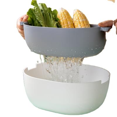 China Multifunctional Drainage Basket Utensils Kitchen Fruit And Vegetable Storage Basket for sale