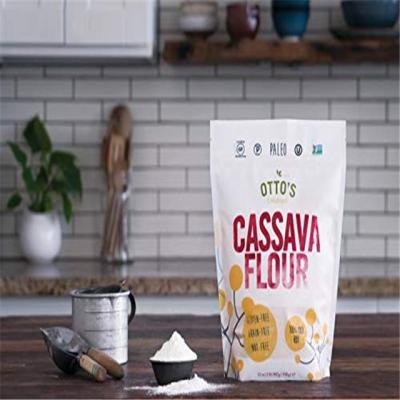 China High Recyclable Moisture Proof Clear Plastic Organic Cassava Flour Packaging Bag Cassava Flour Zipper Lock Bag for sale