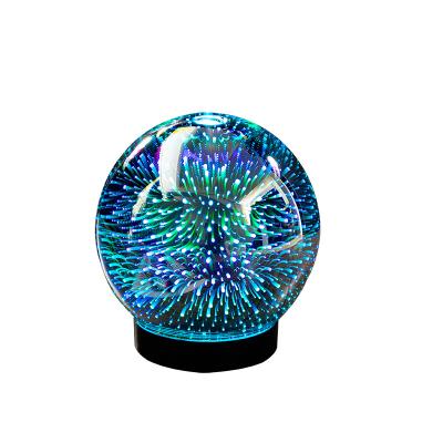 China 3D Hotel Glass Crystal Ball 7 Colors Humidifier Aromatherapy Aroma Diffuser for sale