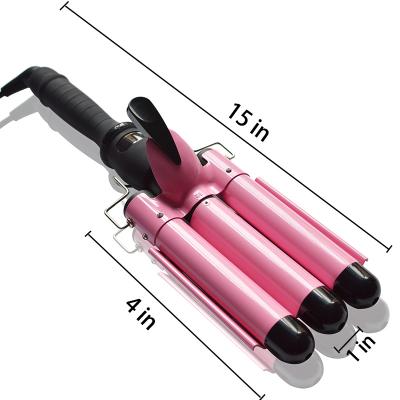 China Ceramic Fine Quality 3 Barrel Hair Curler Wave Wave Hair Curler Hair Curler Set for sale