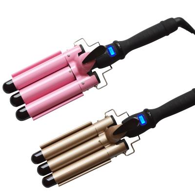 China Vivid&Vogue VAV-208B Ceramic White Pink 2colors Barrel Replaceable Professional Portable Automatic Rotate 32mm 13mm Hair Styler Curler for sale