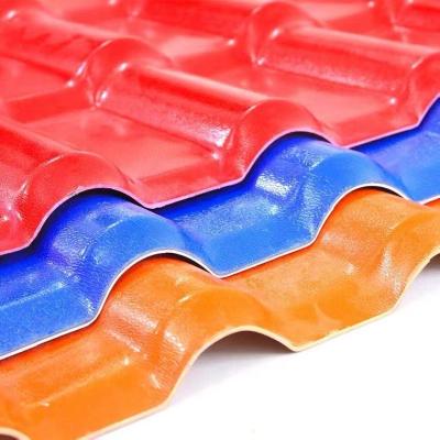 China Waterproof Roofing Corrugated Sheet Heat Insulated Waterproof Synthetic Resin PVC Plastic Roof Tiles for sale