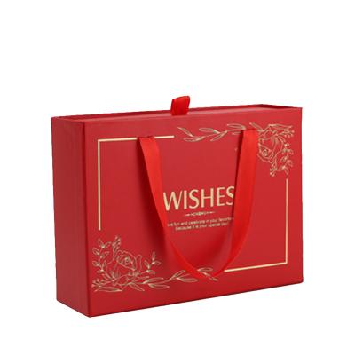 China TOSUN Recyclable Custom Professional Festival Red Gift Box Special Customized Packaging Cardboard Sliding Drawer Paper Boxes for sale