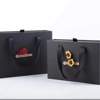 China TOSUN Logo Printed Competitive Price Black Drawer Paper Box Recyclable Custom Gift Slipping Jewelry Packaging Box for sale