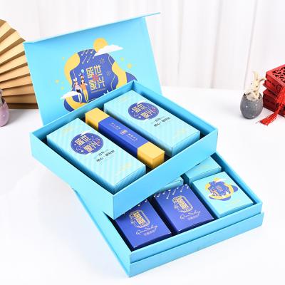 China TOSUN2021 Recyclable Hot Selling Newly Custom Luxury Handmade Super Quality Cardboard Moon Cake Box Moon Cake Boxes for sale