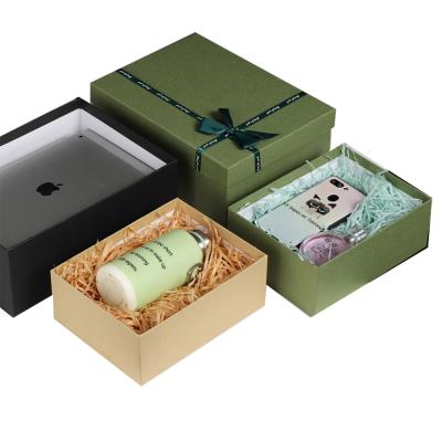 China TOSUN Biodegradable Custom High Quality Green Cosmetic Packaging Lid and Raw Paper Box Printing Luxury Christmas Gift Box for sale