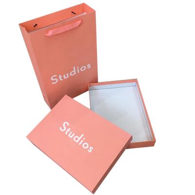 China Recyclable Custom Printed Scarf Box Gift Packaging Lid and Low Rigid Box Dress Apparel Packaging T-shirt Package Women Scarf Boxes for sale