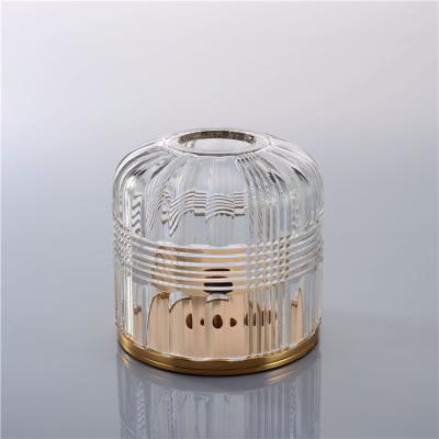 China New High Grade Outlet Cylinder Clear Crystal Glass Tissue Box For Hotel Decoration for sale