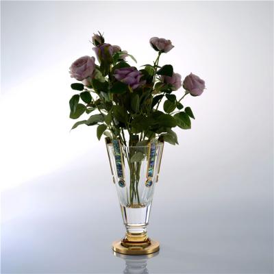 China Outlet wholesales home transparent crystal vase customized decor k9 vase for home decoration for sale