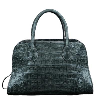 China Vintage New Arrivals Stylish Crocodile Bags Customized Designer Lady Purse Gray Leather Handbags for sale