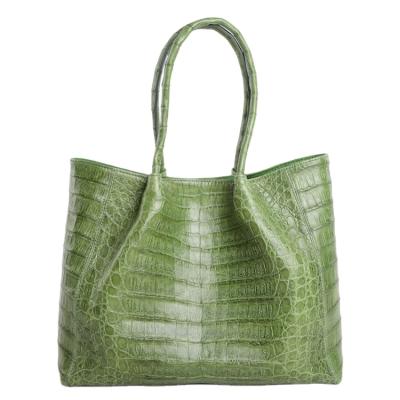 China Summer Popular Pepper Rod High Quality Spring Soft Crocodile Skin Tote Bags Customized Handmade Handbags for sale