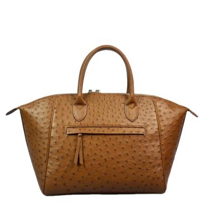 China NATIONAL Ostrich Genuine Leather Big Ostrich Leather Handbag Female Women Bags With Long Strap for sale