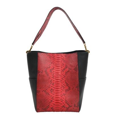 China Latest vintage designer python hobo bags cowhide leather handbags for women brand packaging designer fashion lady exotic leather purse for sale