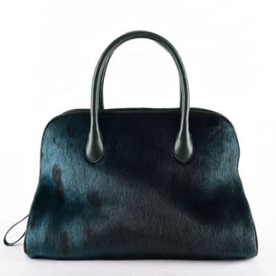 China New Arrival Real Fur Handbags Women Leather Bags Luxury Italian Green Fur Bags Natural Wholesale NATIONAL Lady Purse for sale