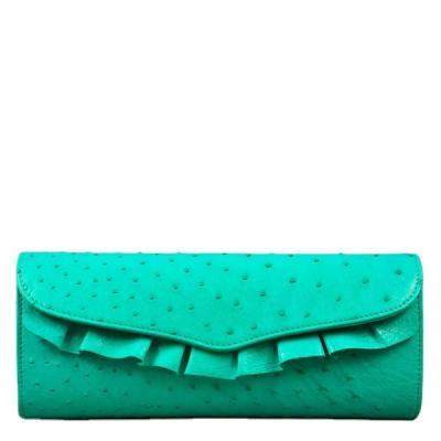 China Laciness Genuine Leather Clutch Bag 100% Real Ostrich Leather Clutch Bags Lady Clutch Bag For Women Ostrich Leather Dress Purse Evening Clutch Bags for sale