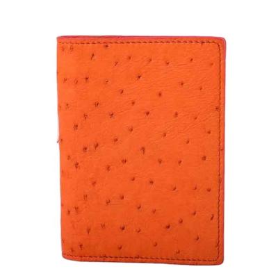 China Wholesale Passport Anti-theft Luxury Leather Stand Wallet Ostrich Card Wallet Brand Genuine Leather Style for sale