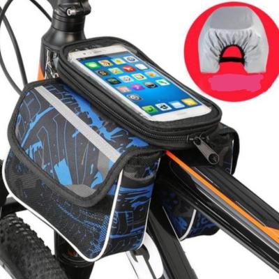 China Front Frame Bag Bicycle Waterproof Phone Mount Smart Bike Mountain Bag Phone Carrying Display for sale