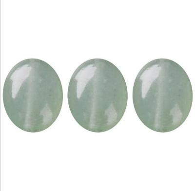 China Your Fashion Your Ways 1 Mm Hole 8 Mm Width High Quality Oval Green Aventurine Quartz Stone Bead 40pcs/Strand for sale