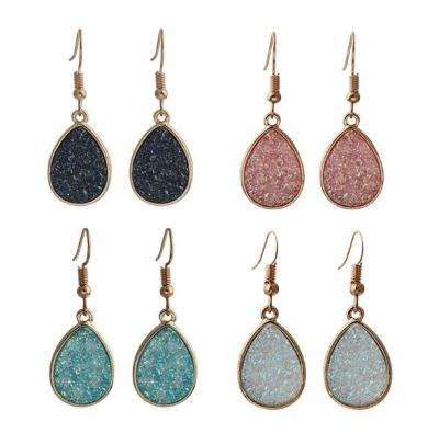 China Nickel Free 13 Styles Wholesale Free Drop Shipping Cheap Druzy Stone Earrings, Druzy Earrings Gold for sale