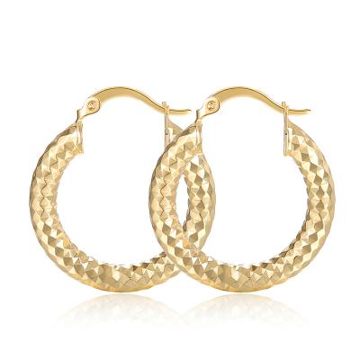 China Nickel Free High Quality Brass 18K Gold Jewelry Hoop Earrings For Women for sale