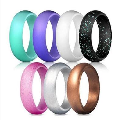 China 100% Silicone One Size Hot Sale Muti Mazon Fashion Silicon Wedding Ring 100% Available Multi Color O Ring Silicon Set for sale