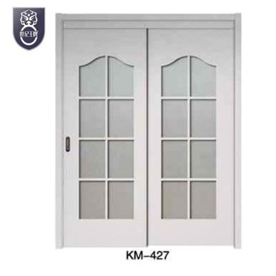 China 2022 modern sliding door type dividing doors wooden glass entry door for best fashion and durable sale price USA Canada Europe for sale