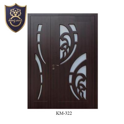 China Waterproof Interior Wooden Double Glass Inserts MDF French Doors China Manufacturer-Supplier for sale