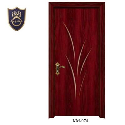 China Simple Design Modern High Quality Wooden MDF PVC Door Dubai Door for sale