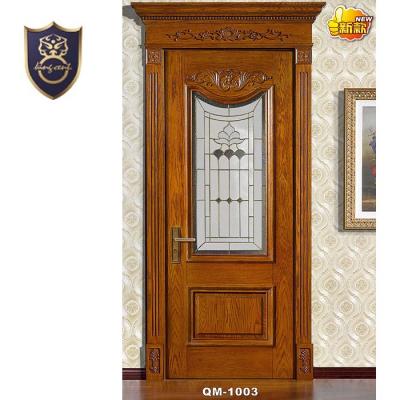 China Glazing Doors Design Waterproof Luxury Modern Bedroom Door Commercial Wooden Interior for sale