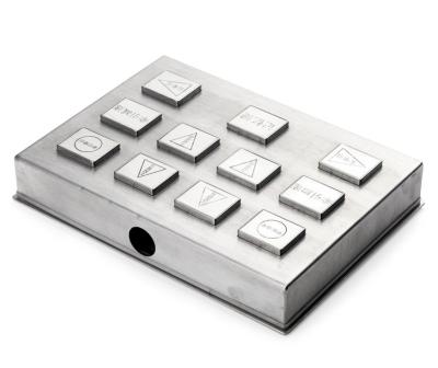 China Metalledelstahl-Tastatur Customzied RS232, 12 Schlüsseltastatur 5V DC zu verkaufen