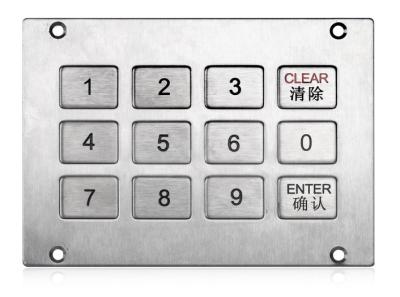 China 12 llaves impermeabilizan el teclado numérico con RS23, telclado numérico 4 del metal x 3 en venta