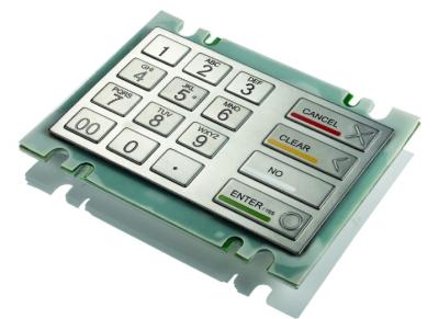 China Multilanguage 16 Keys ATM Spare Parts , 4 x 4 Metal Numeric Keypad for sale