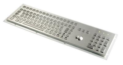 China Silver Stainless Steel Metal Industrial Trackballs Keyboards With 107 Keys for sale